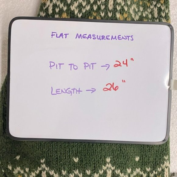 Handmade Hand Knit Green Yellow Open Front Cardigan XL - Picture 3 of 11